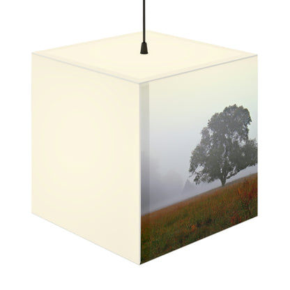 The Lonely Tree in the Foggy Meadow - The Alien Light Cube Lamp