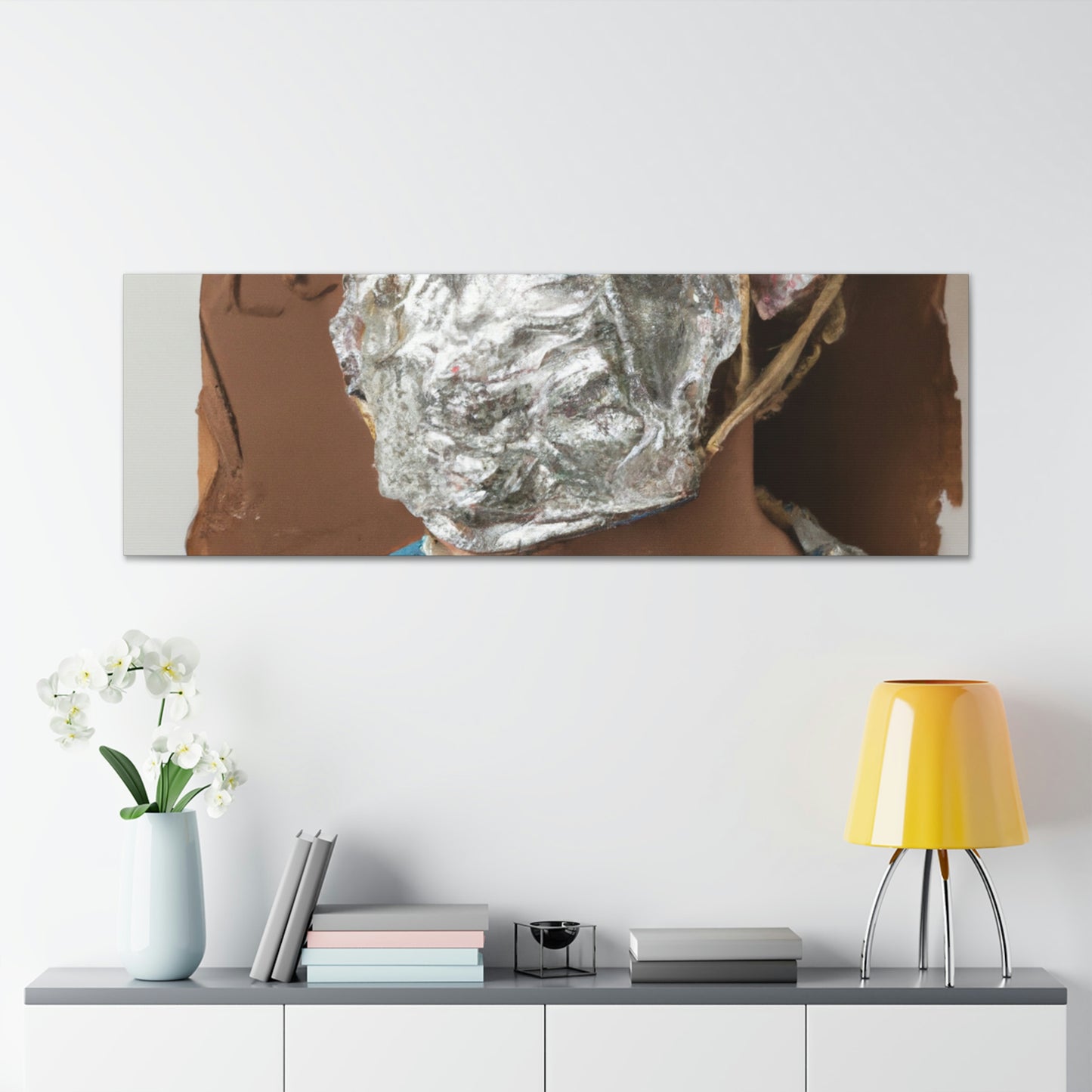 "Metallic Reflections: Unexpected Materials in Self-Portraiture" - Canvas