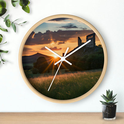 "Enchanted Evening at an Abandoned Castle" - The Alien Wall Clock