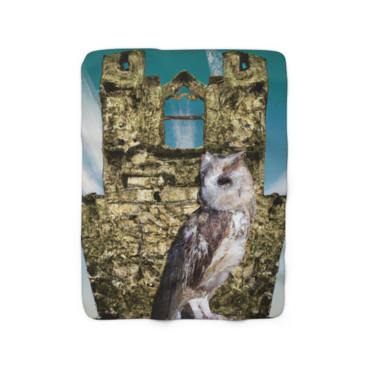 "A Sentinal Among Ruins: An Unstirred Owl's Perch" - The Alien Sherpa Fleece Blanket