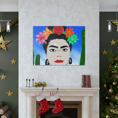 „Feurige Frida: Eine mexikanische Ikone mit farbenfroher Kultur malen“ – The Alien Canva