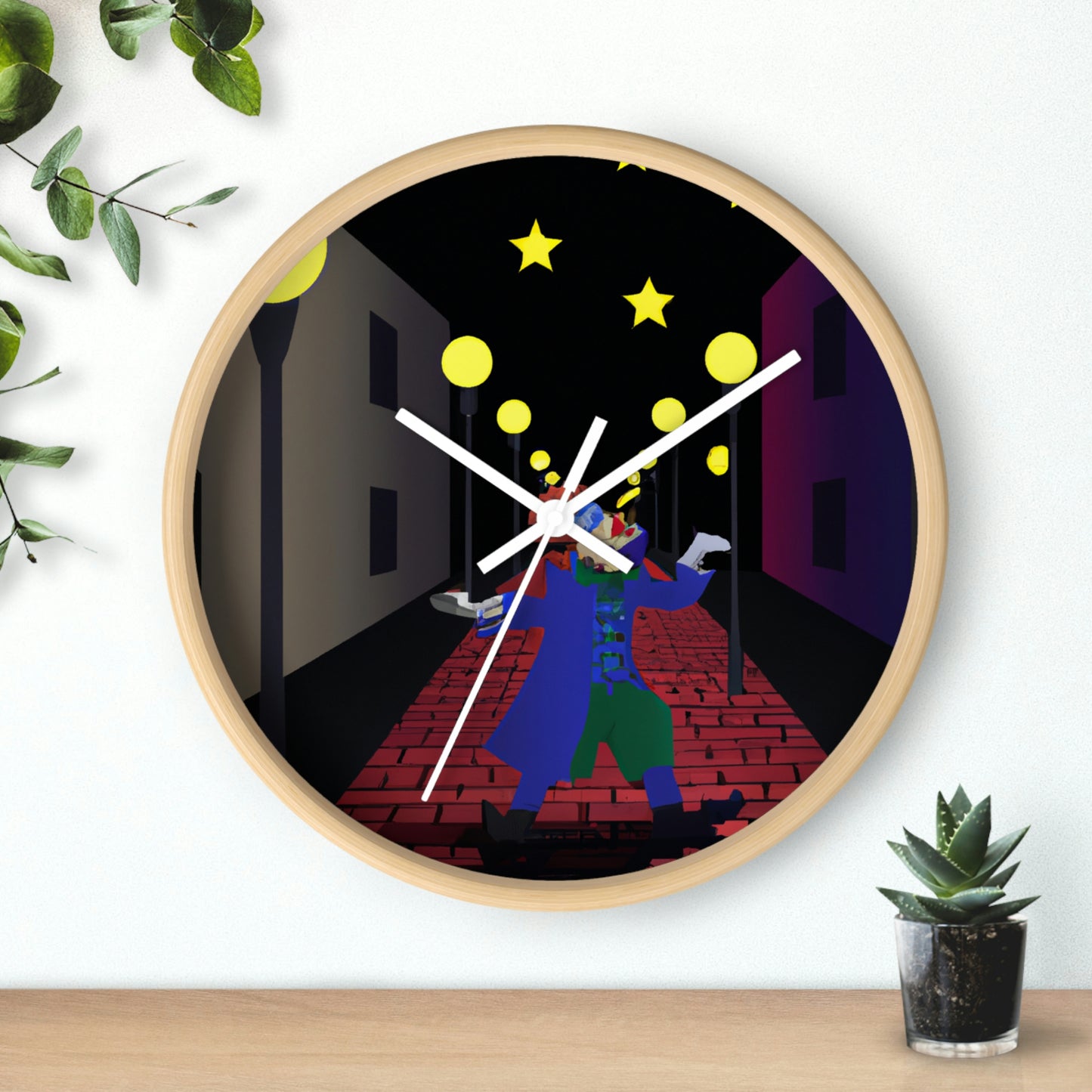 "Alley Star Juggler" - The Alien Wall Clock