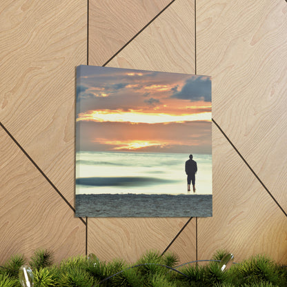 Sunset Solitude Art von [Künstlername] – Leinwand