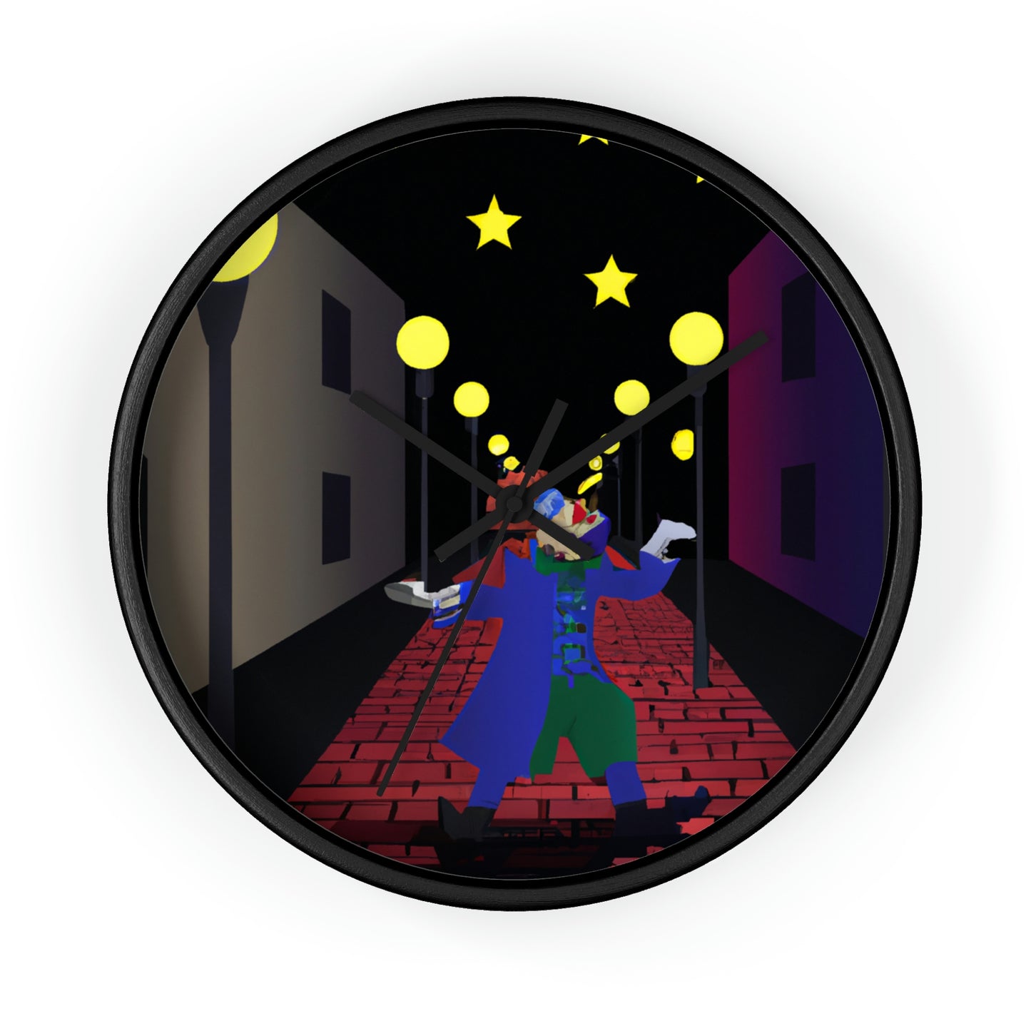 "Alley Star Juggler" - The Alien Wall Clock