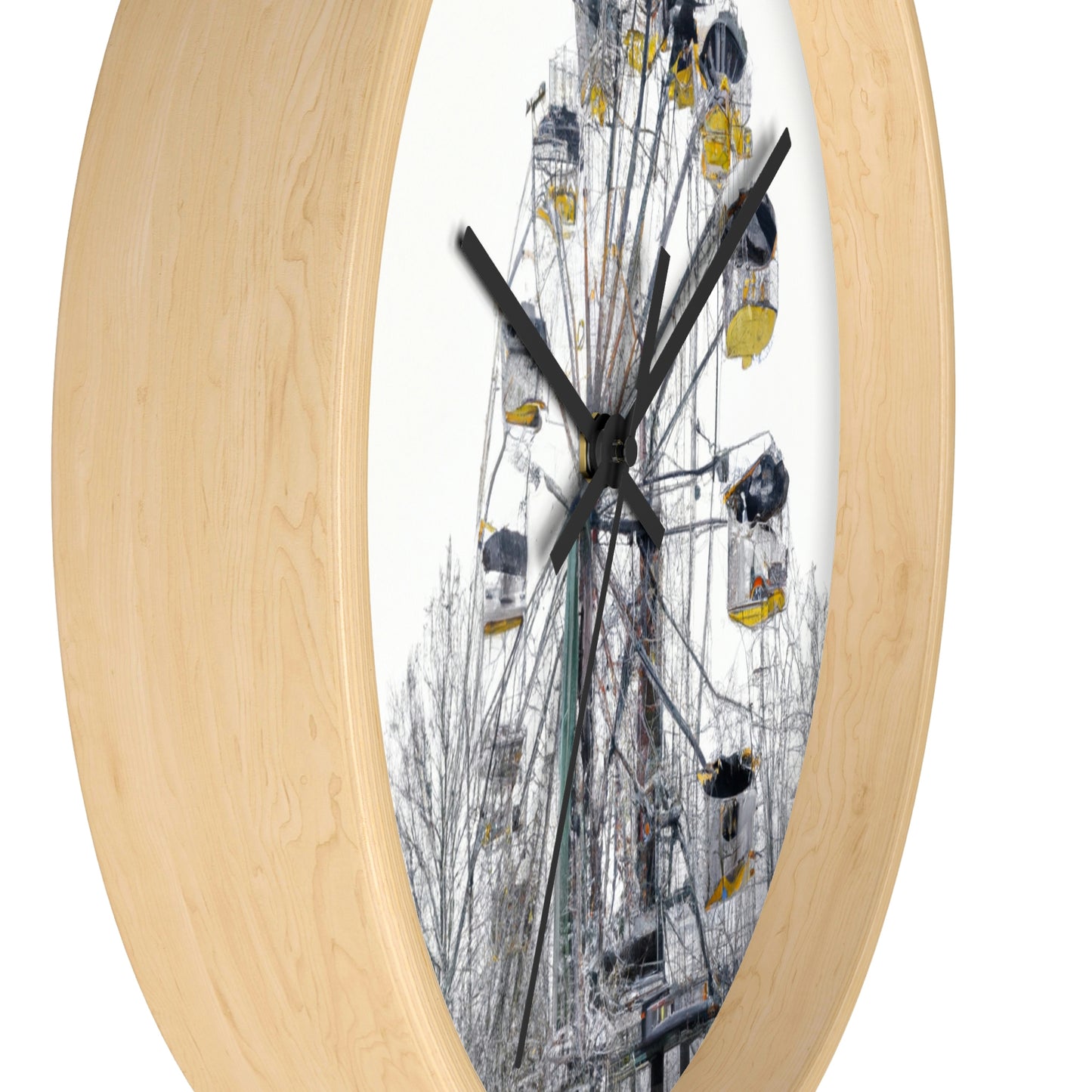 "Lonely Wheel in a Winter Wonderland" - El reloj de pared alienígena