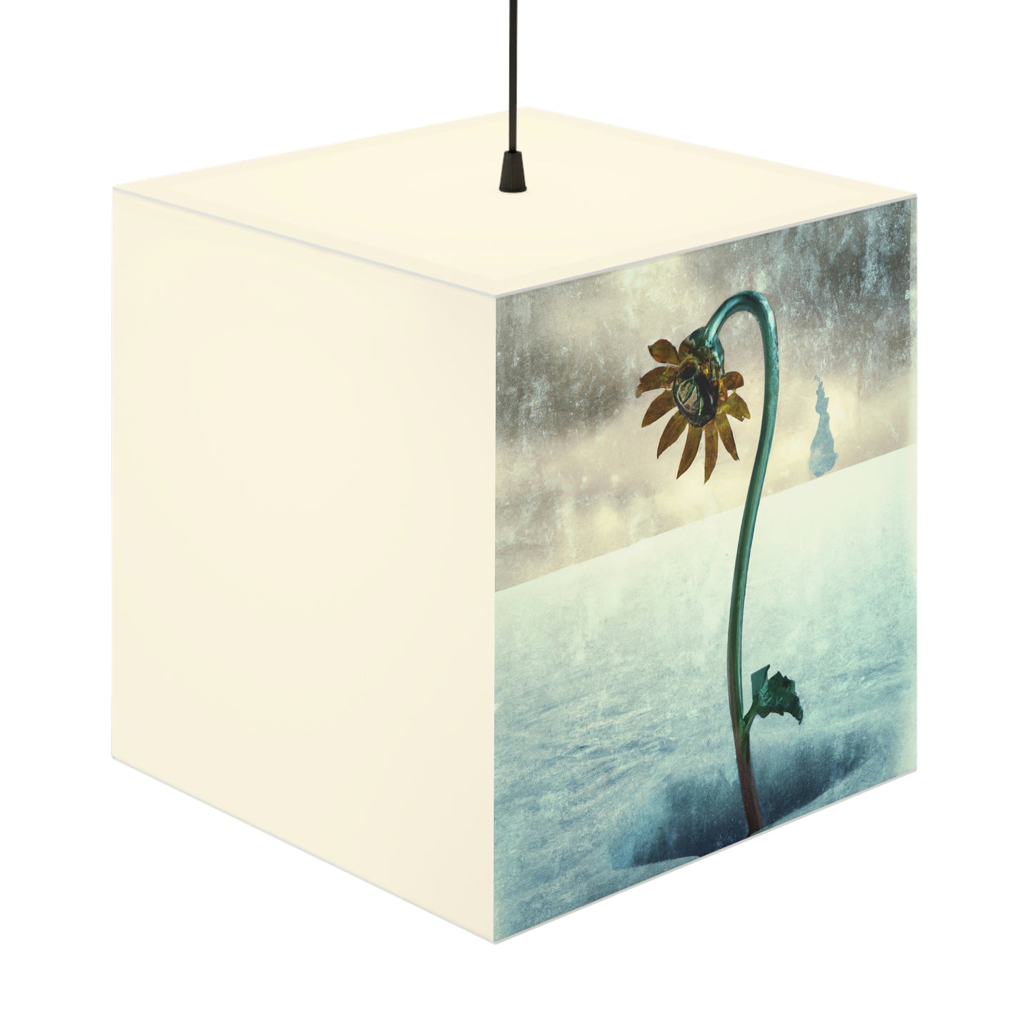 "Fighting the Frost: A Flower's Story" - Die Alien Light Cube Lampe