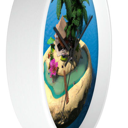 "Island Paradise in the Sky" - The Alien Wall Clock