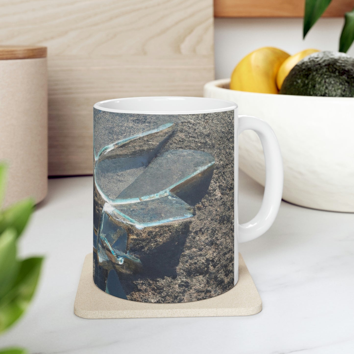 "Glimmer of Broken Glass" - The Alien Ceramic Mug 11 oz