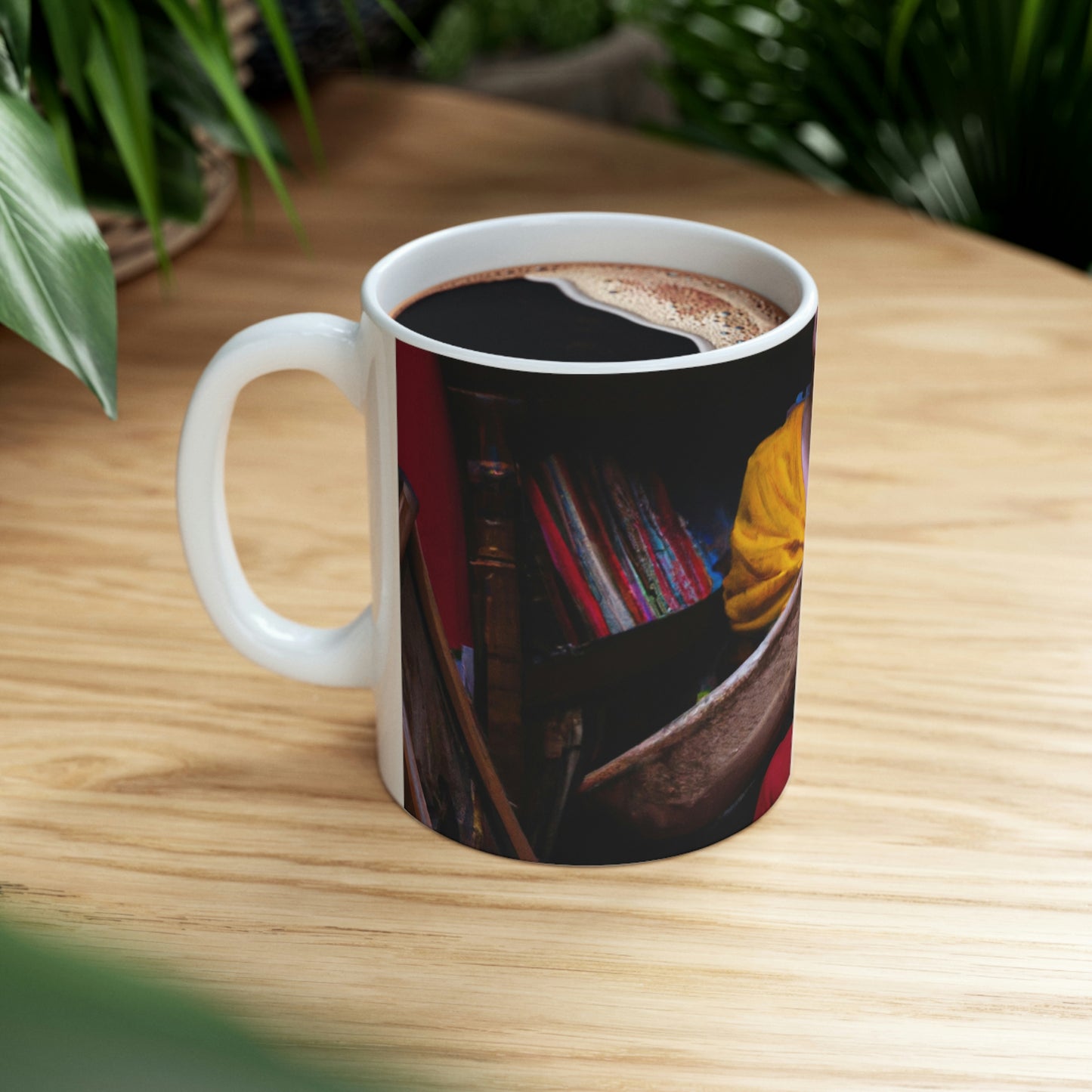 La biblioteca perdida del desván de los magister. - La Taza de Cerámica Alienígena 11 oz