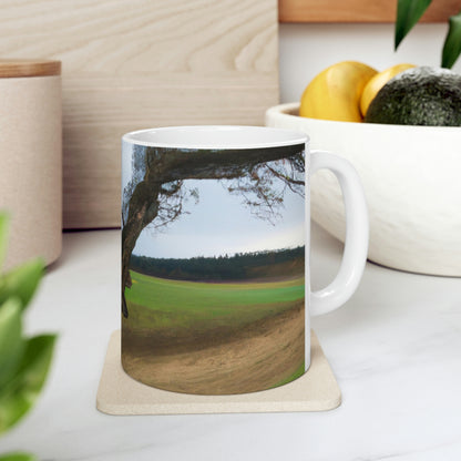 "A Shadow in the Meadow: The Last Standing Tree" - Taza de cerámica The Alien 11 oz