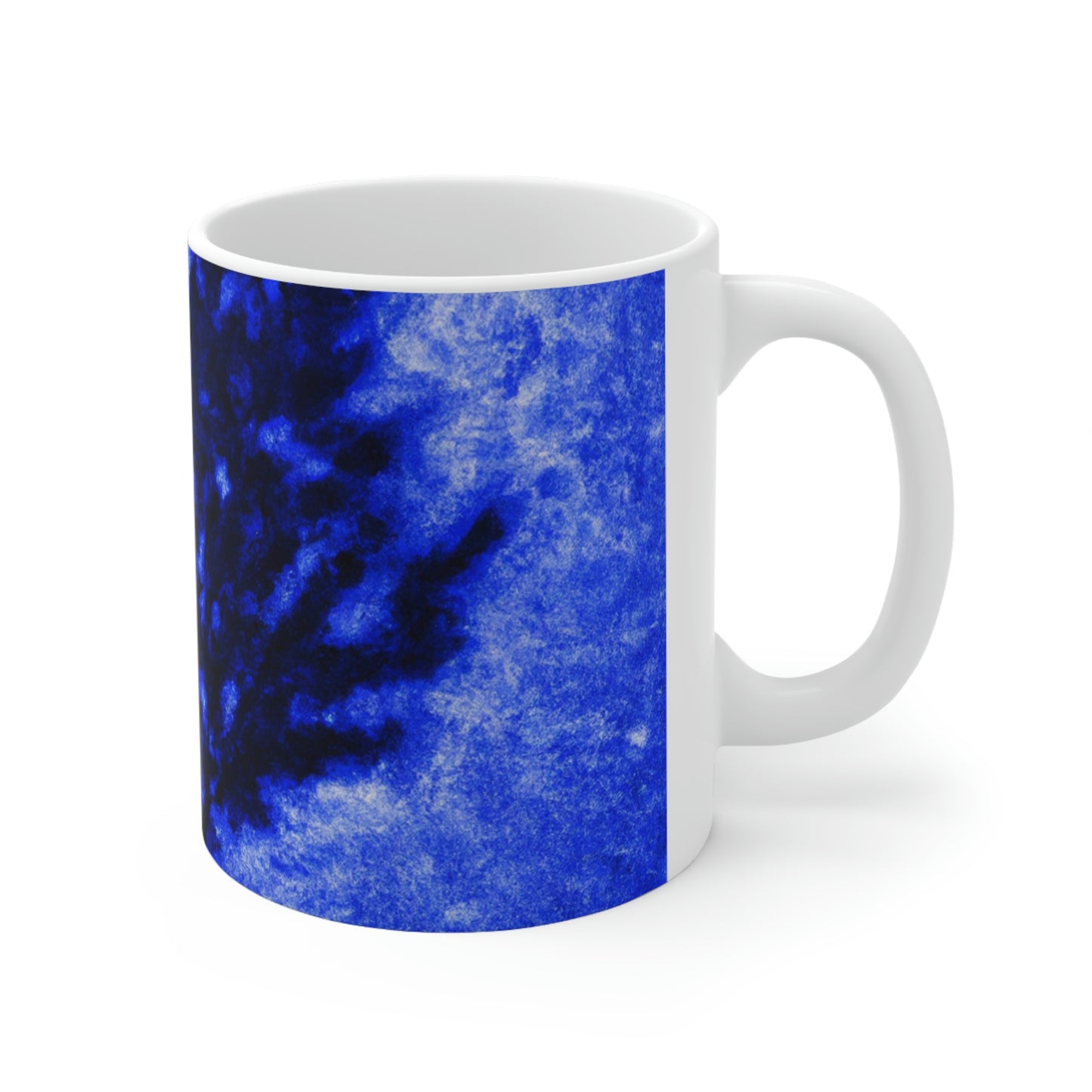 "A Lone Blue Tree in the Moonlight Field" - The Alien Ceramic Mug 11 oz