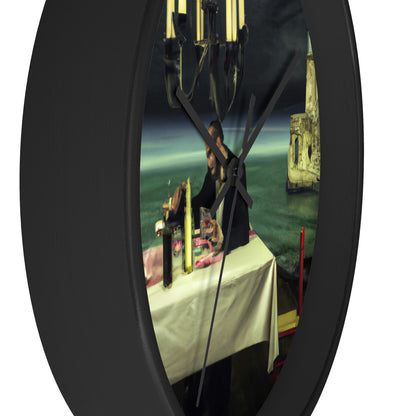 "A Beacon of Romance: An Intimate Candlelit Dinner in a Forgotten Lighthouse" - The Alien Wall Clock