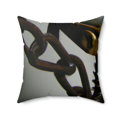 "Eye for an Eye: A Mechanical Vengeance" - The Alien Square Pillow