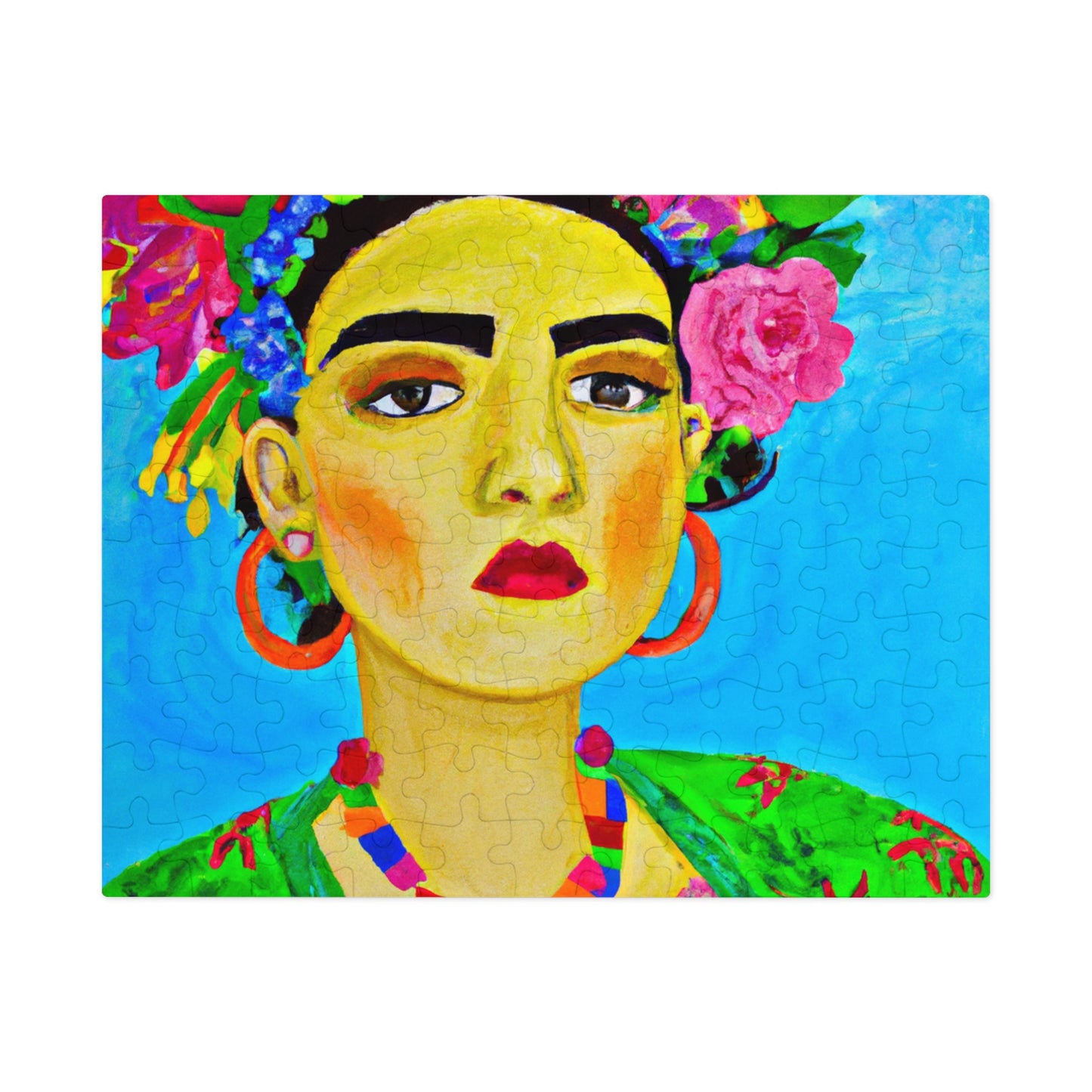 "Fierce and Free: A Frida Kahlo-Inspired Tribute to Mexican Women" - The Alien Jigsaw Puzzle