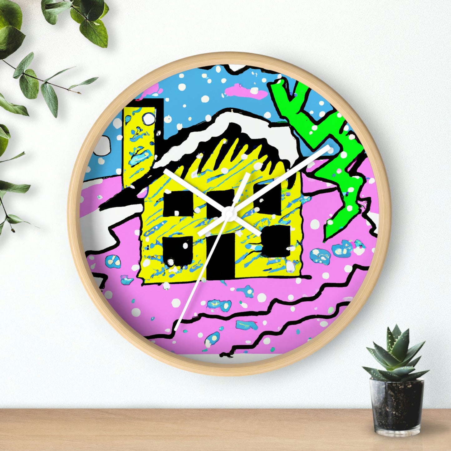 "Desolate Winter Dwelling" - The Alien Wall Clock