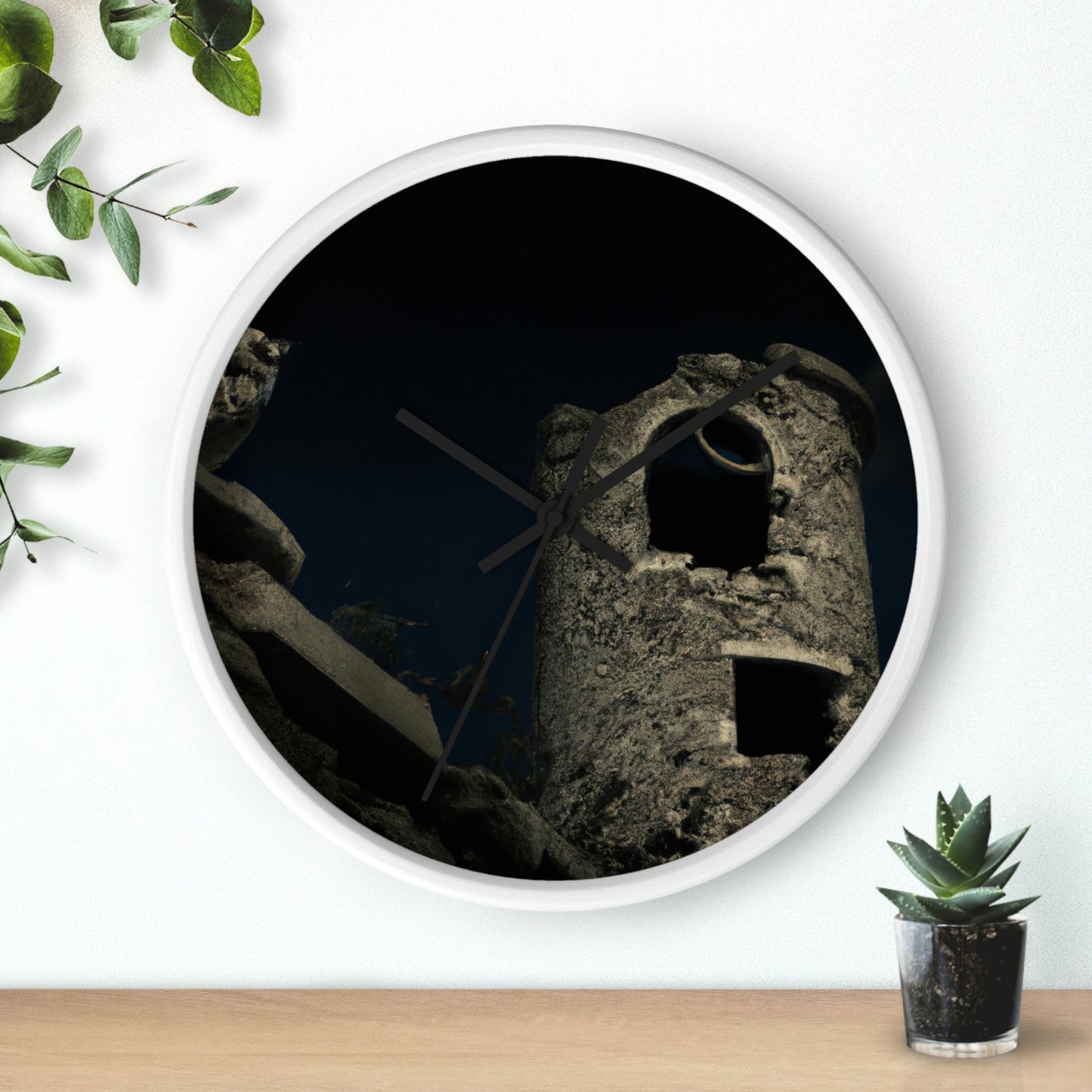 "The Lone Owl's Watchtower" - The Alien Wall Clock