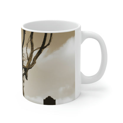 "The Spectral Sentry of the Ruined Cemetery" - The Alien Ceramic Mug 11 oz