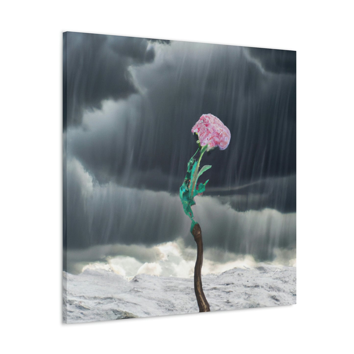 "Aight Against the Storm: The Story of a Lonely Flower" - The Alien Canva