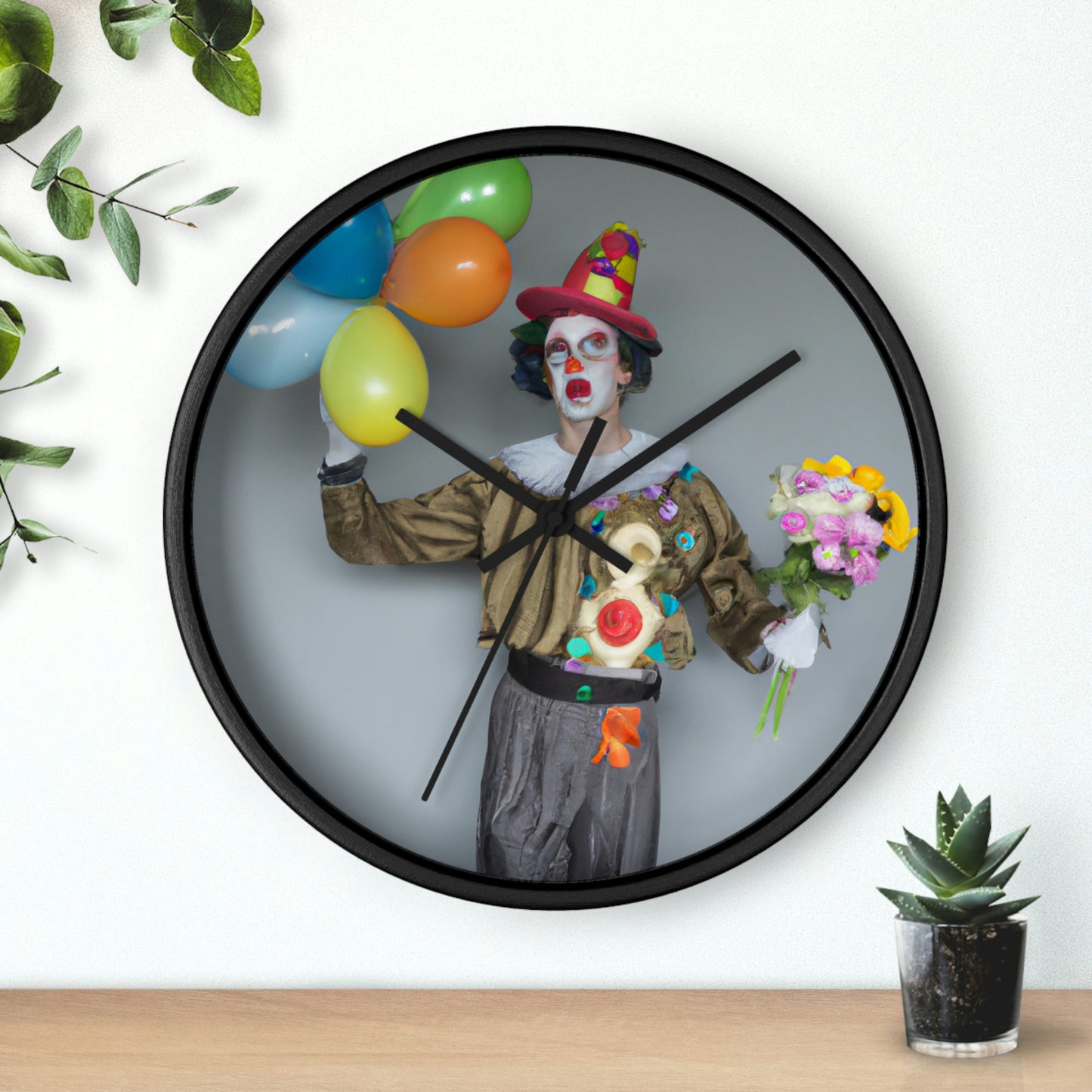 "Haciendo payasadas con globos" - El reloj de pared alienígena