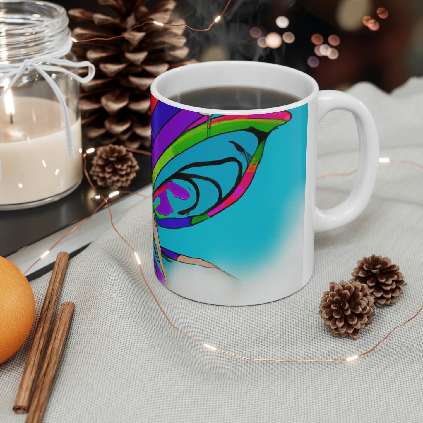 Rainbow Mischief Fairy - The Alien Ceramic Mug 11 oz