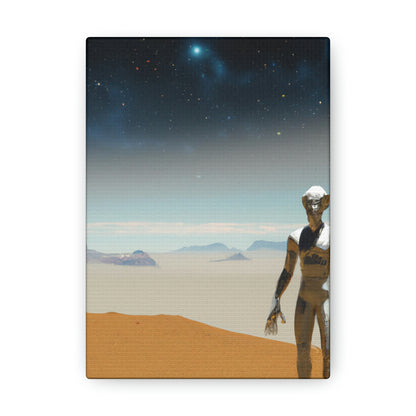 "Auf der Suche nach einem neuen Zuhause: Die Reise des einsamen Aliens" - The Alien Canva