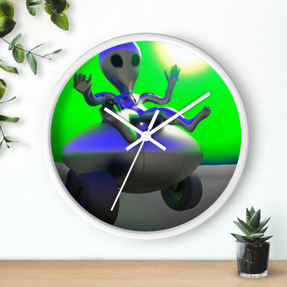 "The Alien Hitchhiker" - The Alien Wall Clock