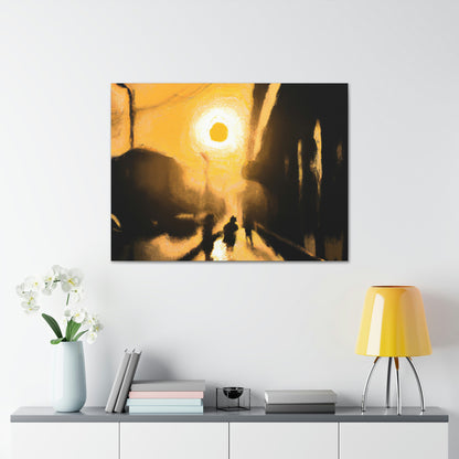 "City Sunrise: An Artistic Journey" - Canvas