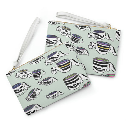 "A Purr-fectly Precious Tea Party Parade" - Die Alien Clutch Bag