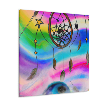 "A Galaxy of Dreams: A Colorful Dreamcatcher Captures Falling Stardust" - The Alien Canva