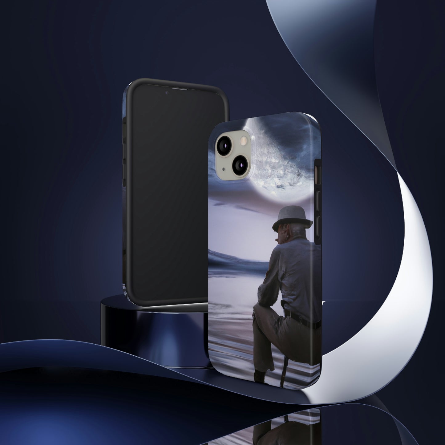 Moonlight Reflections on a Quiet Lake – Die Alien Tough Phone Cases