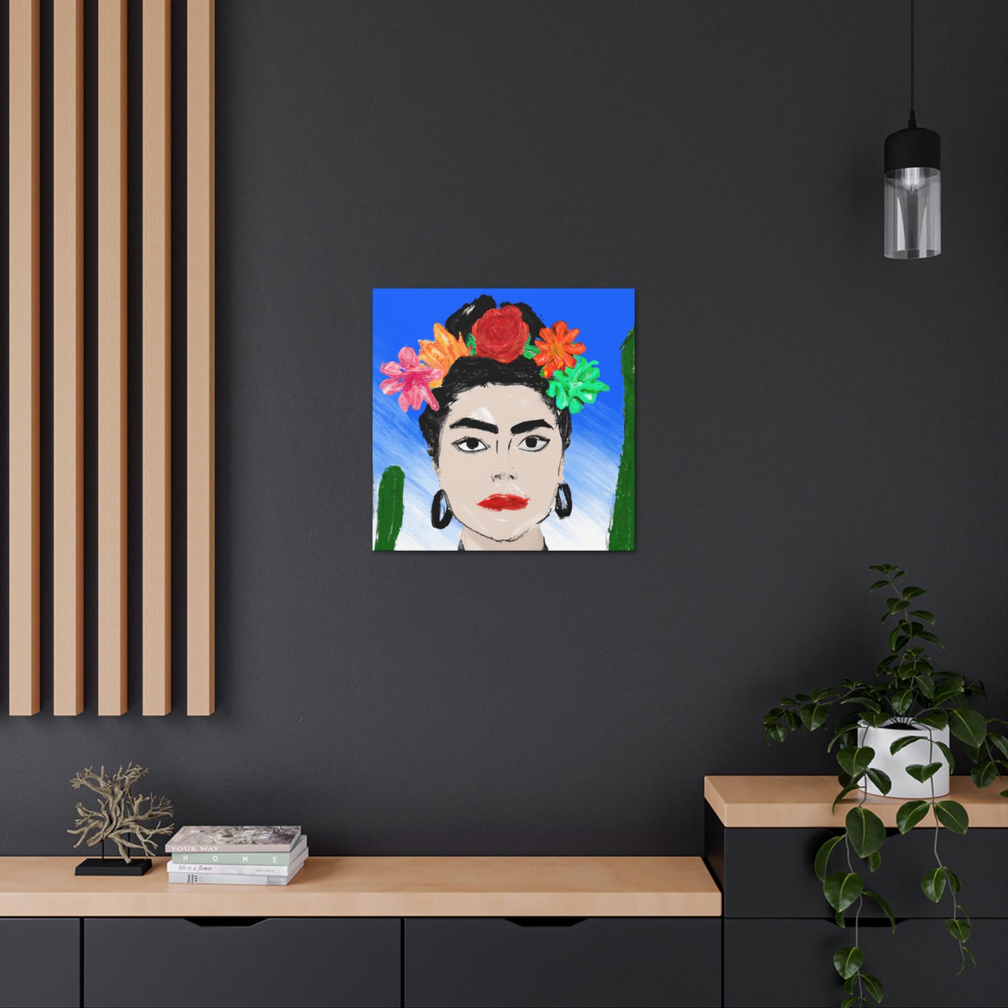 „Feurige Frida: Eine mexikanische Ikone mit farbenfroher Kultur malen“ – The Alien Canva