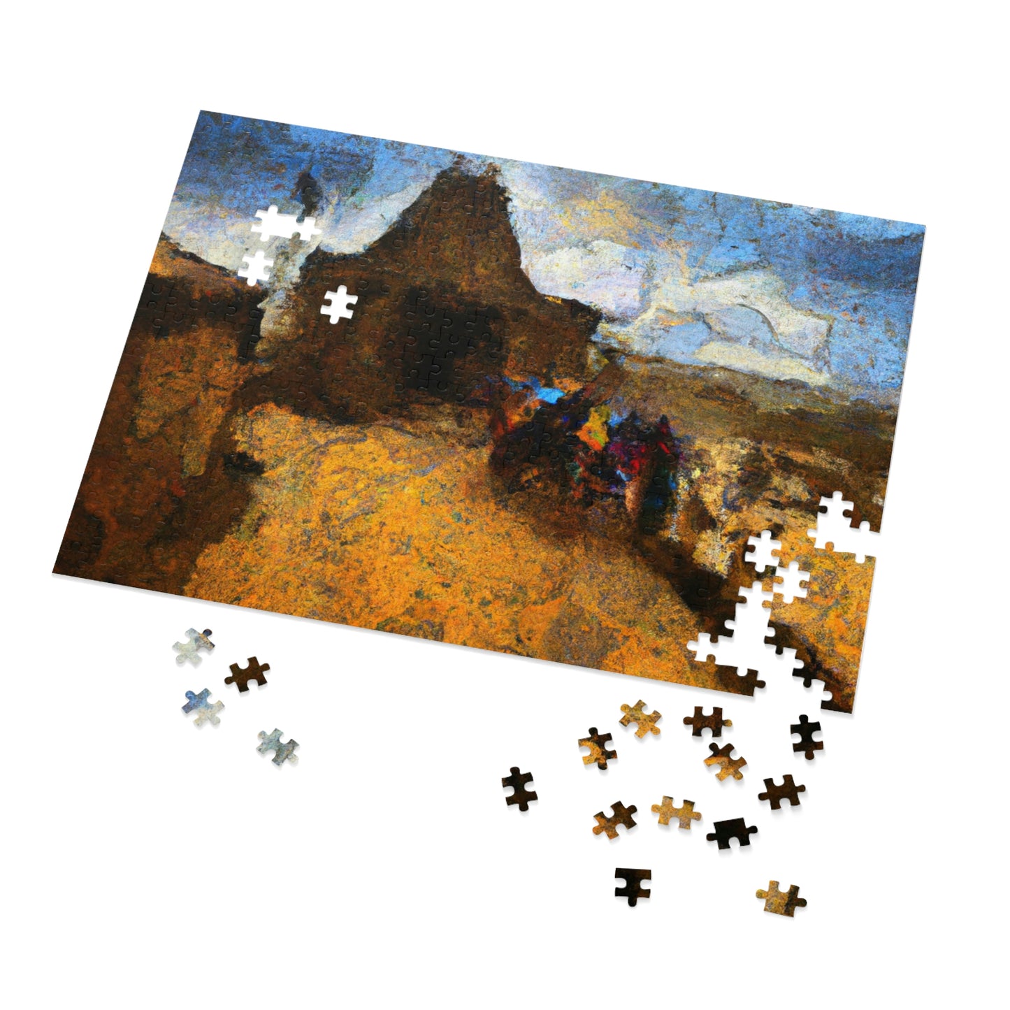 "Dusty Pilgrims at the Forgotten Shrine" - The Alien Jigsaw Puzzle