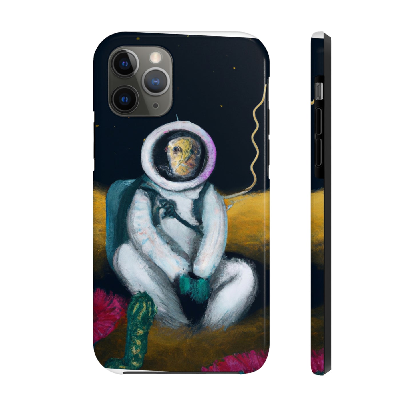 "Allein im Dunkeln: Das Überleben eines einsamen Astronauten" - Die Alien Tough Phone Cases