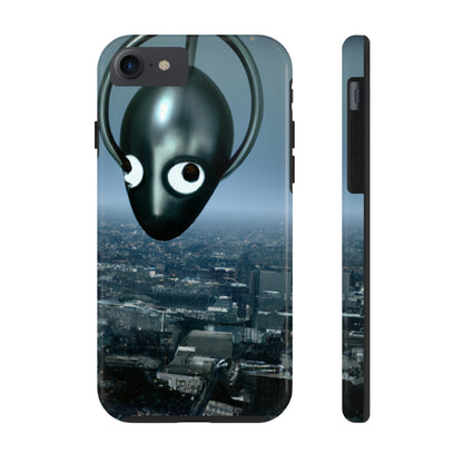 "Ein ferner Funke: Die Suche eines Außerirdischen nach einem Zufluchtsort in der Stadt." - Die Alien Tough Phone Cases