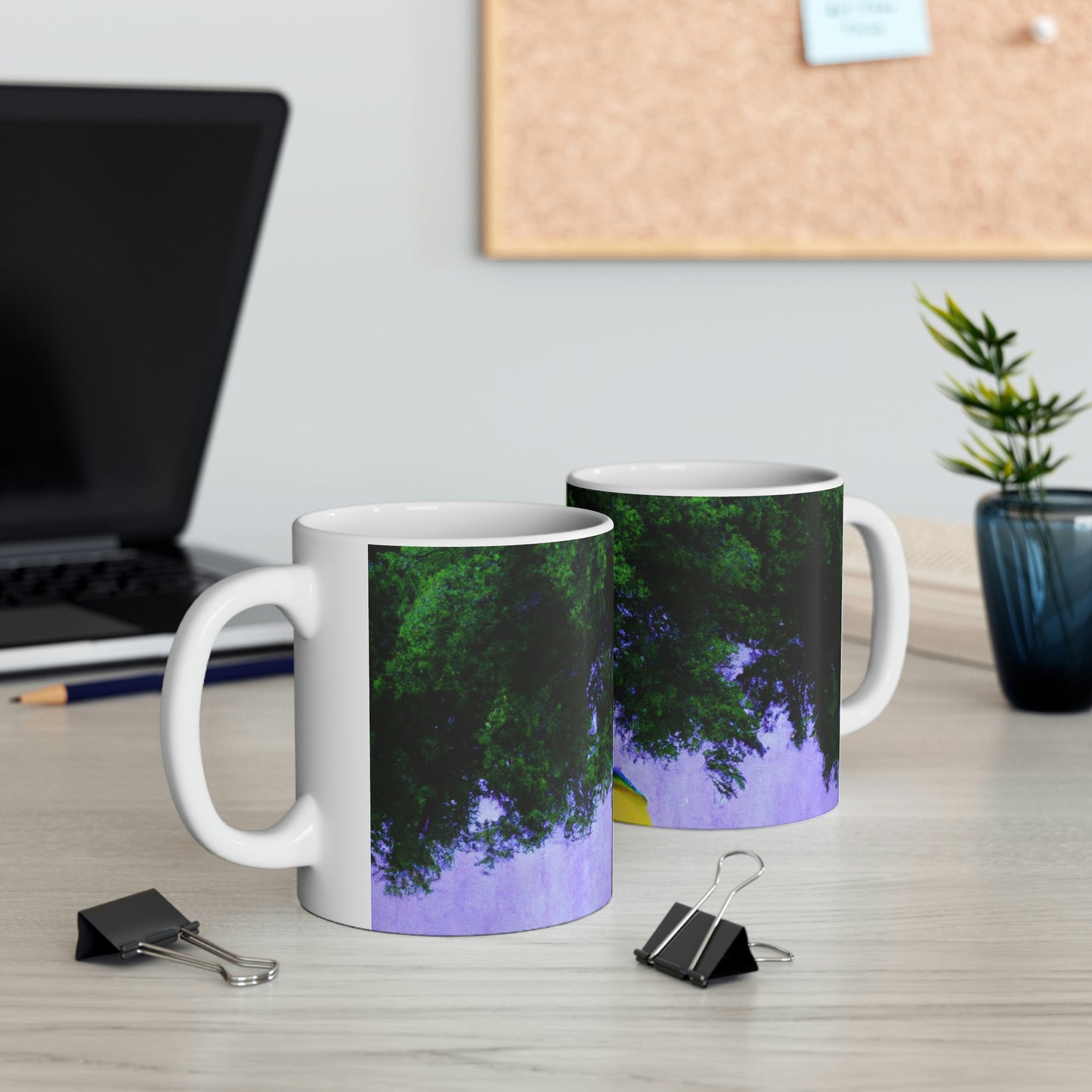 "Bajo el cielo lluvioso". - La Taza de Cerámica Alienígena 11 oz