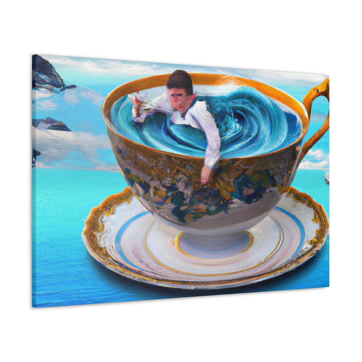 "Adrift in a China Cup: The Story of a Lost Child's Oceanic Adventure" - The Alien Canva