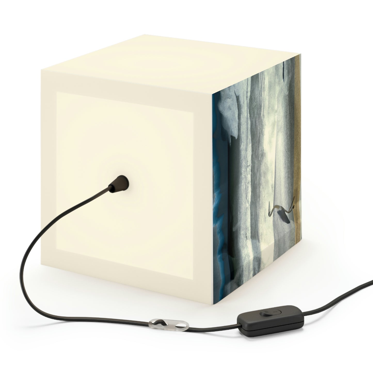 "A Sea of Turmoil: A Heron's Restlessness". - The Alien Light Cube Lamp