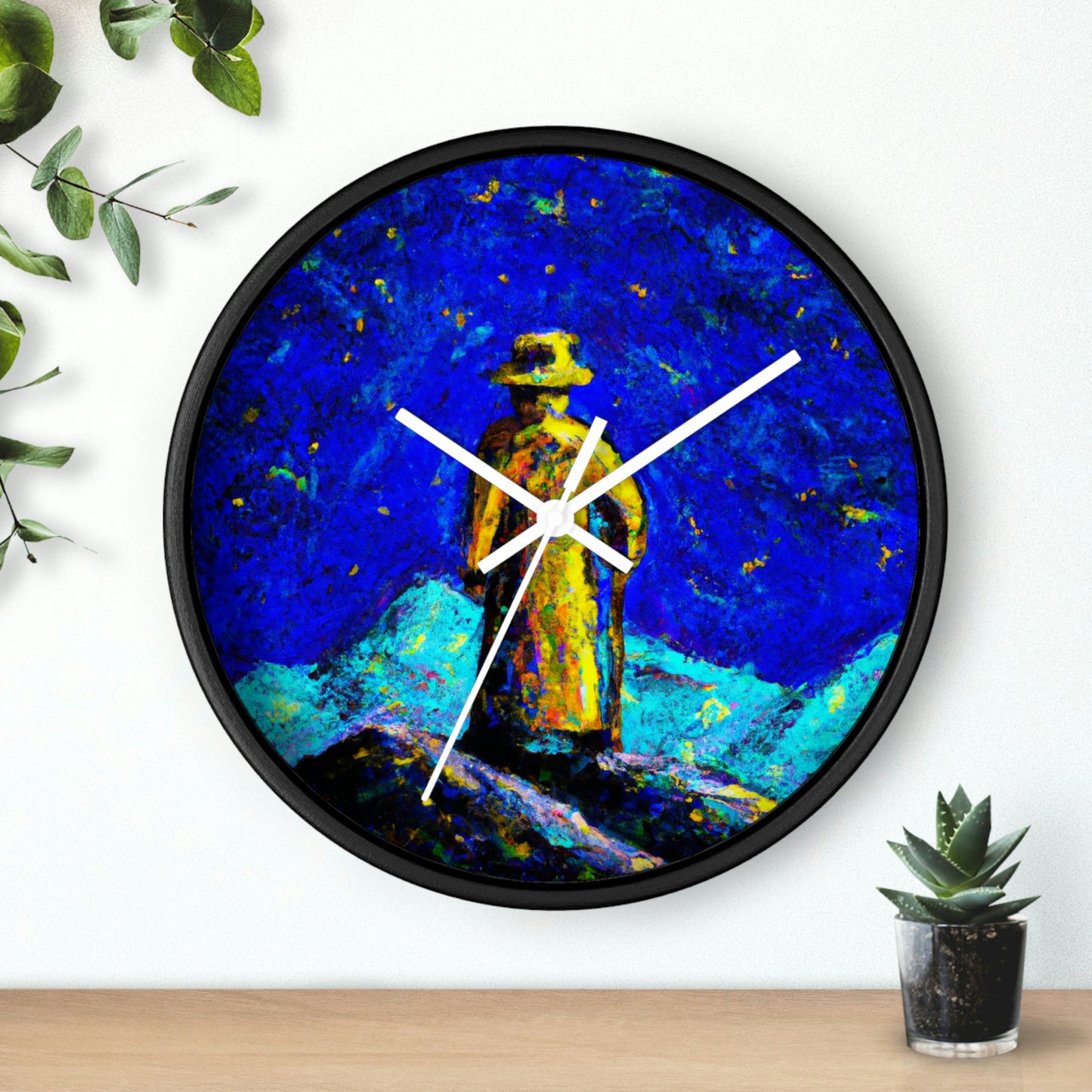 "Lone Mage on the Frozen Summit" - El reloj de pared alienígena