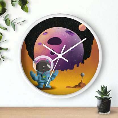 "Exploring the Unknown: The Adventures of a Space Captain and the Mysterious Planet" - The Alien Wall Clock