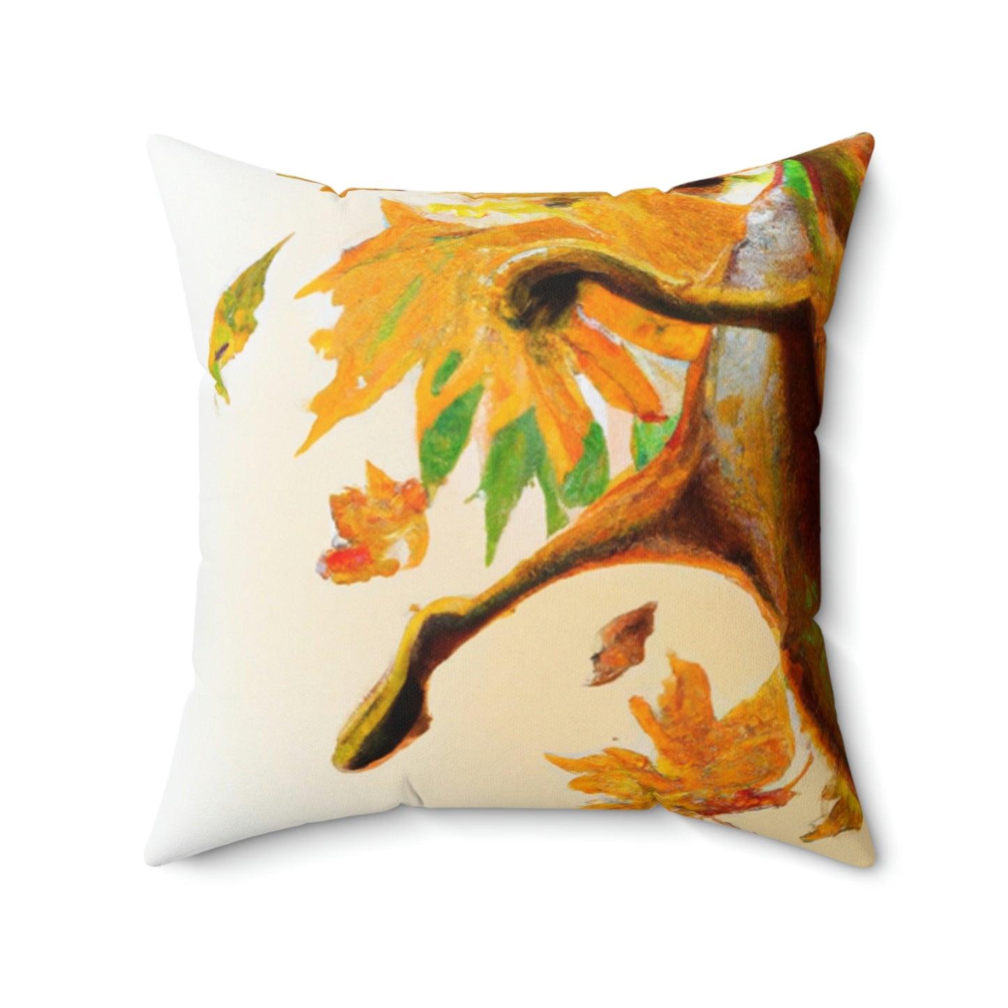 "Autumnal Adventure: A Fox's Mischief" - The Alien Square Pillow