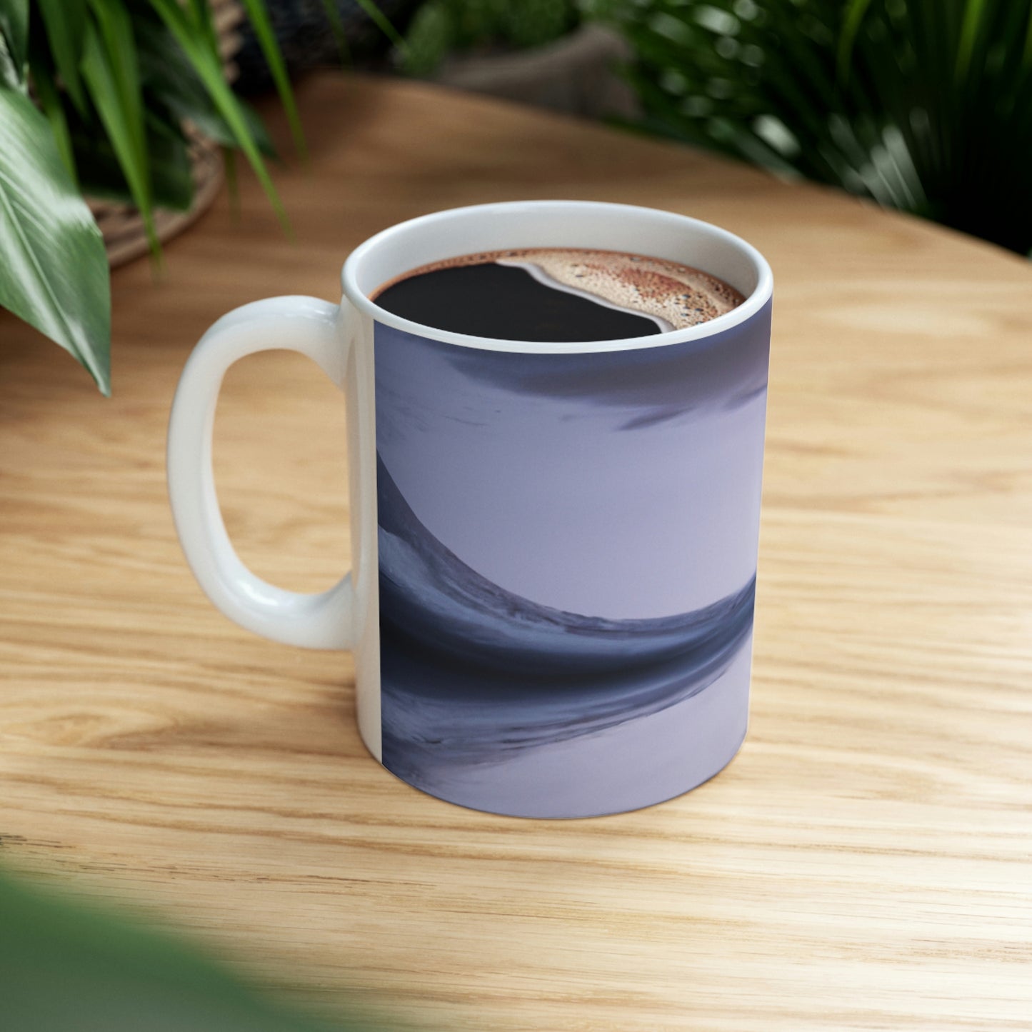 Moonlight Reflections on a Quiet Lake - The Alien Ceramic Mug 11 oz