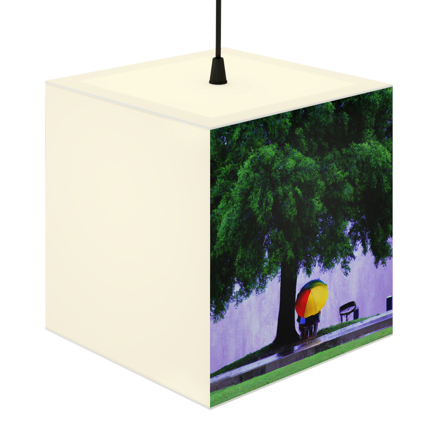 "Beneath the Rainy Sky." - The Alien Light Cube Lamp