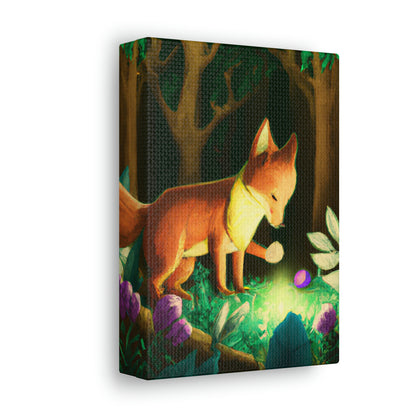 "The Gem-Seeking Fox in the Enchanted Forest" - The Alien Canva