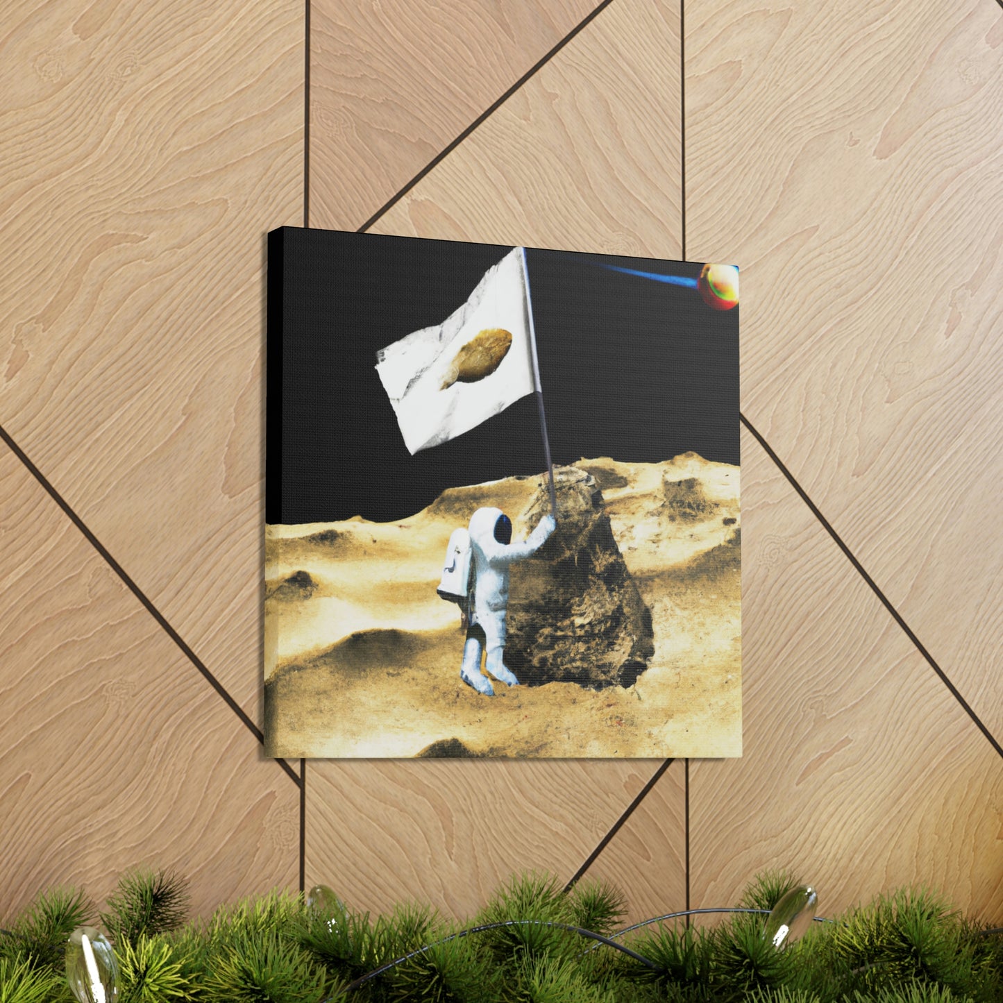 "Claiming Space: The Astronaut's Asteroid Flag Planting" - The Alien Canva