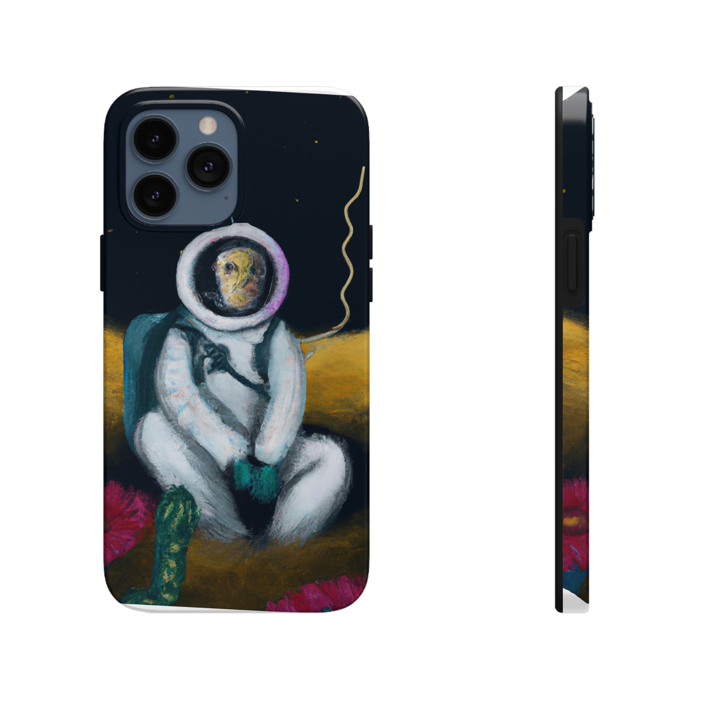 "Allein im Dunkeln: Das Überleben eines einsamen Astronauten" - Die Alien Tough Phone Cases