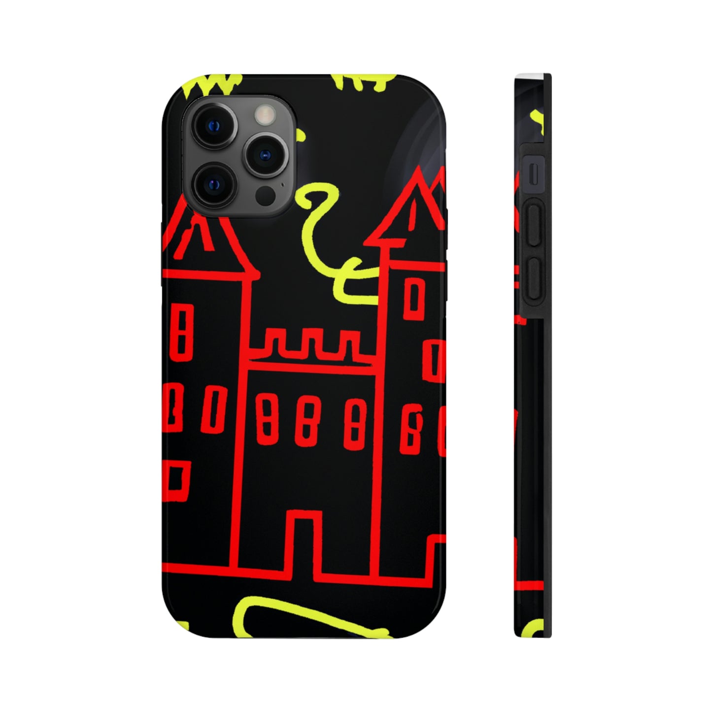 „Ein verwunschener Schatten: Die dunklen Geheimnisse des alten Schlosses in einer düsteren Nacht“ – The Alien Tough Phone Cases