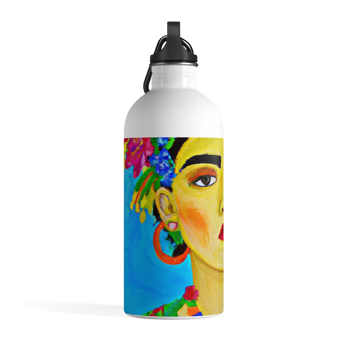 "Fierce and Free: Un tributo a las mujeres mexicanas inspirado en Frida Kahlo" - The Alien Botella de agua de acero inoxidable