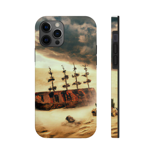 "Lost at Sea: Stranded On A Stormy Desert Island" - The Alien Tough Phone Cases