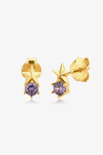 Pendientes Stud Estrella Circonitas