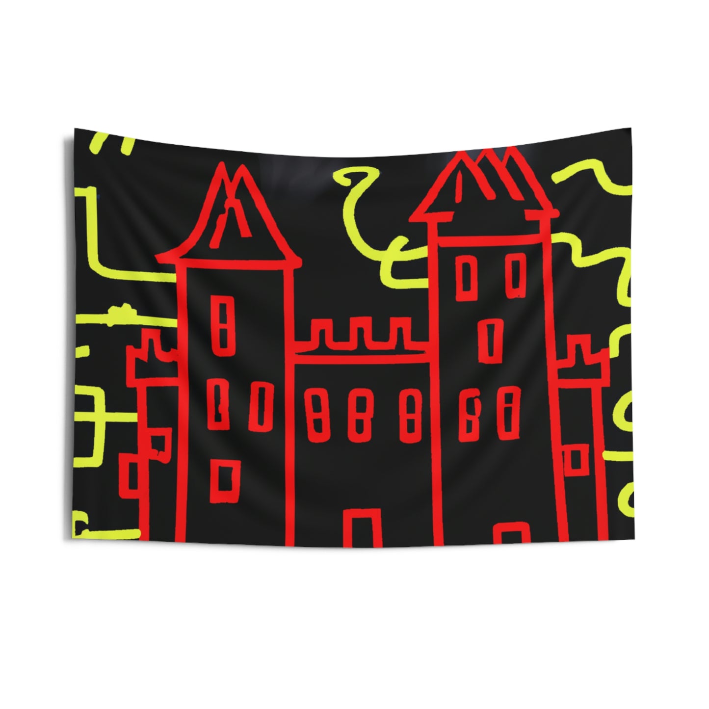 "A Haunted Shadow: The Dark Secrets of the Old Castle on a Gloomy Night" - The Alien Wall Tapestries